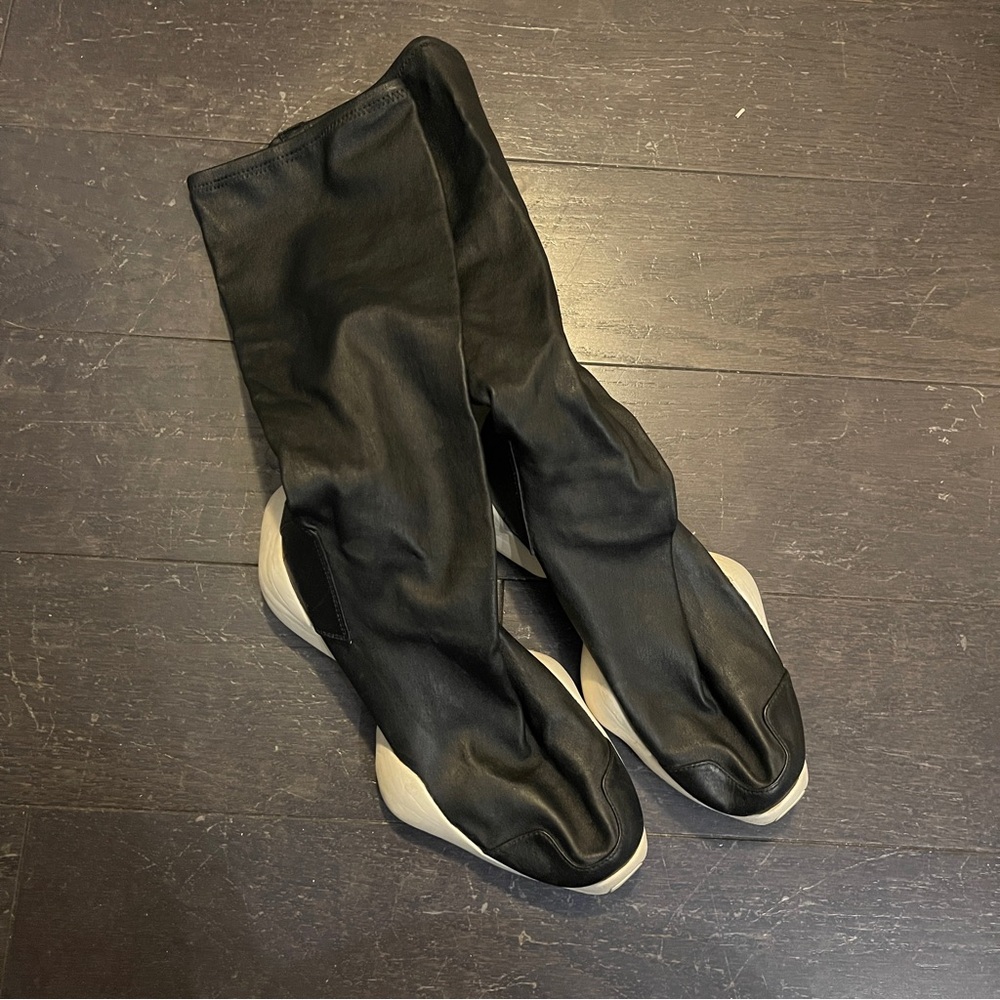 Authentic Rick Owens adidas black vicious sock runway sneakers UK4 women